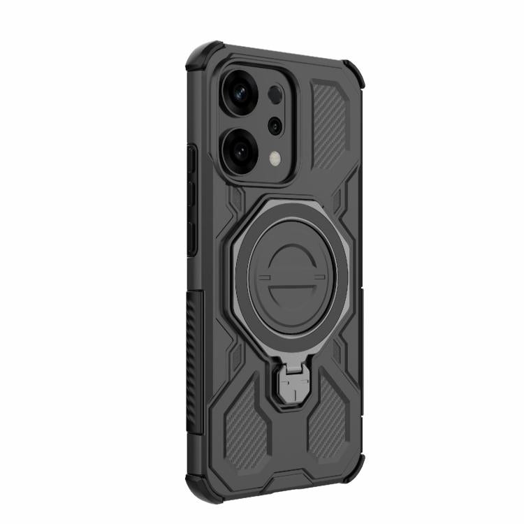 For OPPO Reno14 5G Global J-20 Solid Color MagSafe Magnetic TPU+PC Phone Case