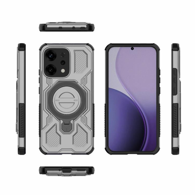For OPPO Reno14 5G Global J-20 Solid Color MagSafe Magnetic TPU+PC Phone Case
