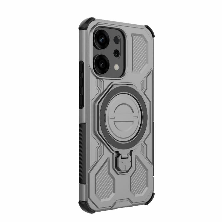 For OPPO Reno14 5G Global J-20 Solid Color MagSafe Magnetic TPU+PC Phone Case