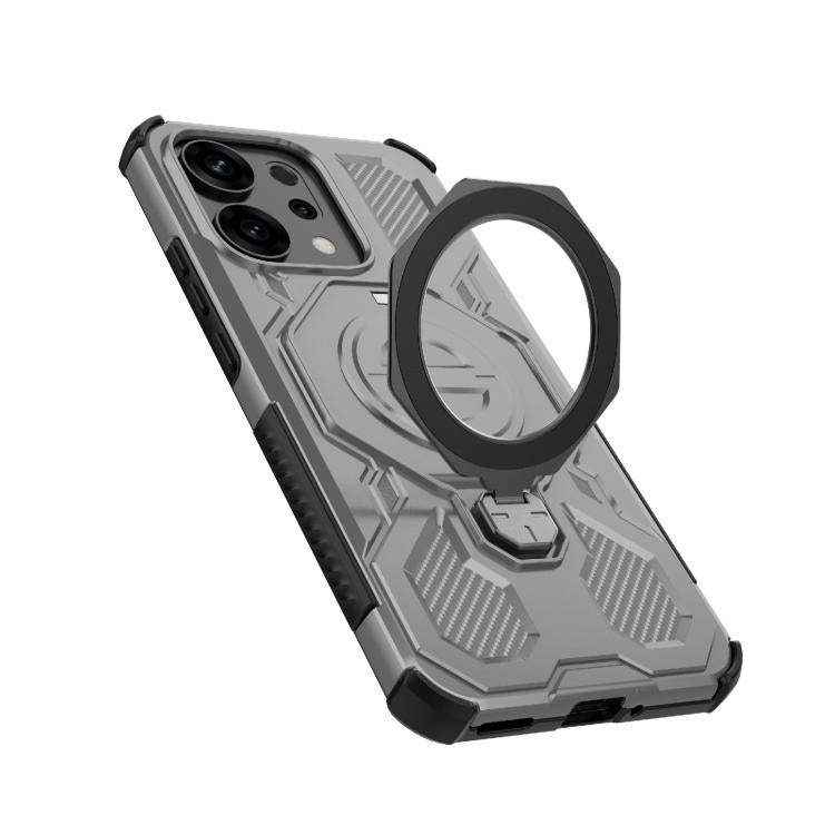 For OPPO Reno14 5G Global J-20 Solid Color MagSafe Magnetic TPU+PC Phone Case