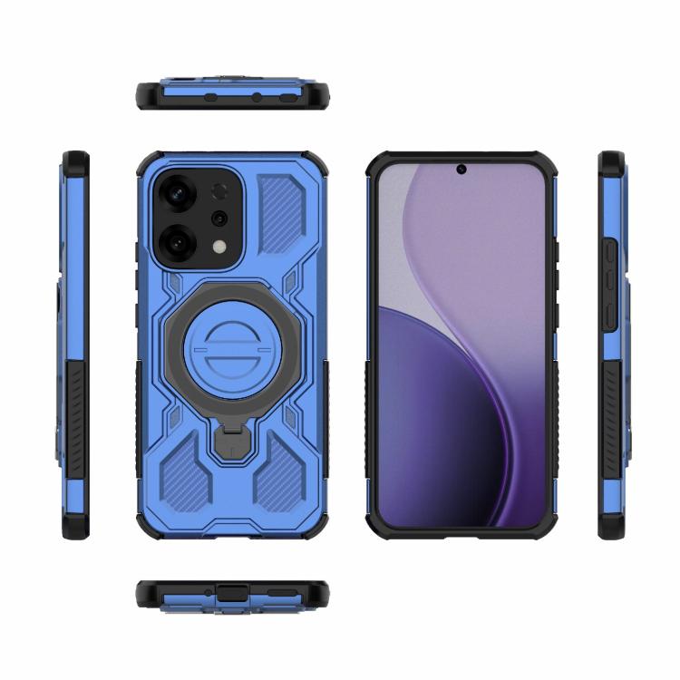 For OPPO Reno14 5G Global J-20 Solid Color MagSafe Magnetic TPU+PC Phone Case