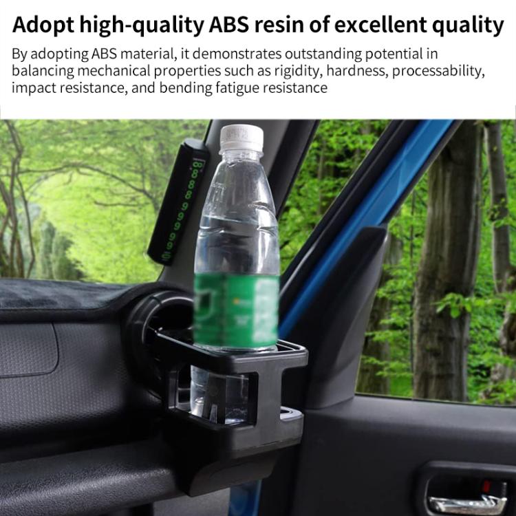 For Suzuki Jimny JB74 / JB64 2018- Car Air Outlet Water Cup Holder, with 3pcs Anti-slip Mats - Black