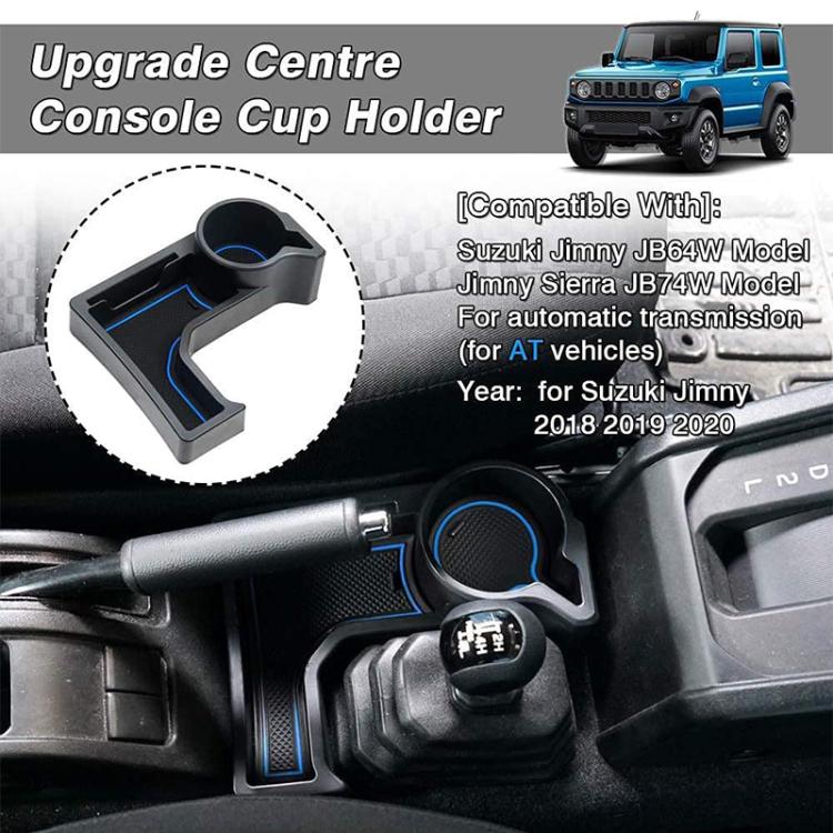 For Suzuki Jimny JB74 / JB64 2019- Car Automatic Transmission AT Central Control Storage Box, with Anti-slip Mats - Black