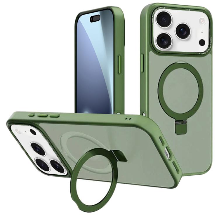 For iPhone 17 Pro Max Kalebol Metal Lens Frame MagSafe Holder Frosted PC Phone Case