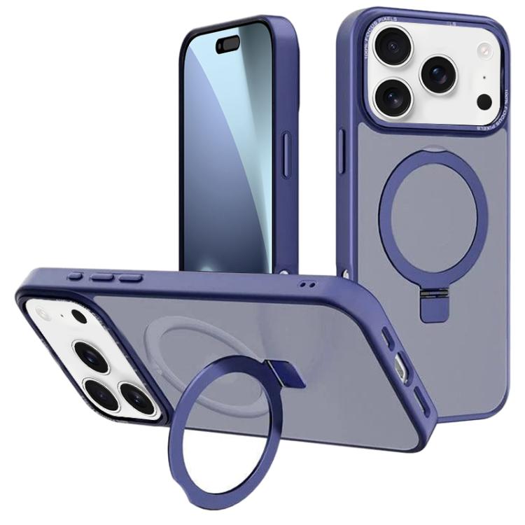 For iPhone 17 Pro Max Kalebol Metal Lens Frame MagSafe Holder Frosted PC Phone Case