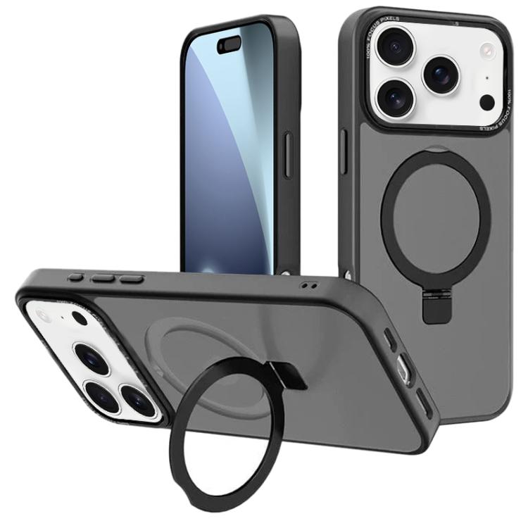 For iPhone 17 Pro Max Kalebol Metal Lens Frame MagSafe Holder Frosted PC Phone Case