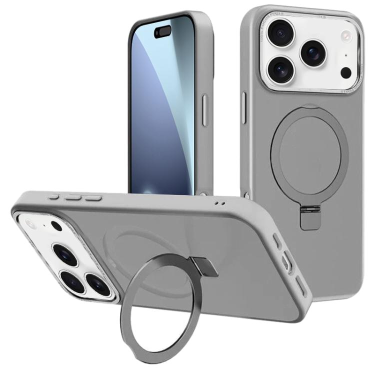 For iPhone 17 Pro Max Kalebol Metal Lens Frame MagSafe Holder Frosted PC Phone Case