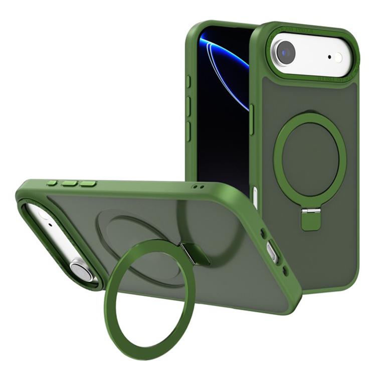 For iPhone Air Kalebol Metal Lens Frame MagSafe Holder Frosted PC Phone Case