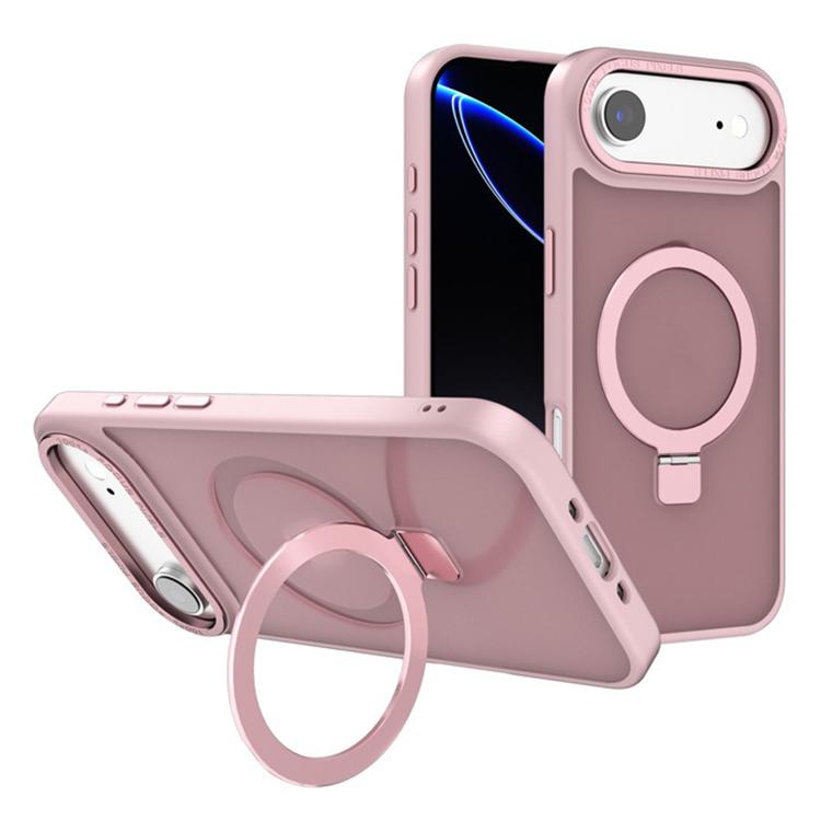 For iPhone Air Kalebol Metal Lens Frame MagSafe Holder Frosted PC Phone Case