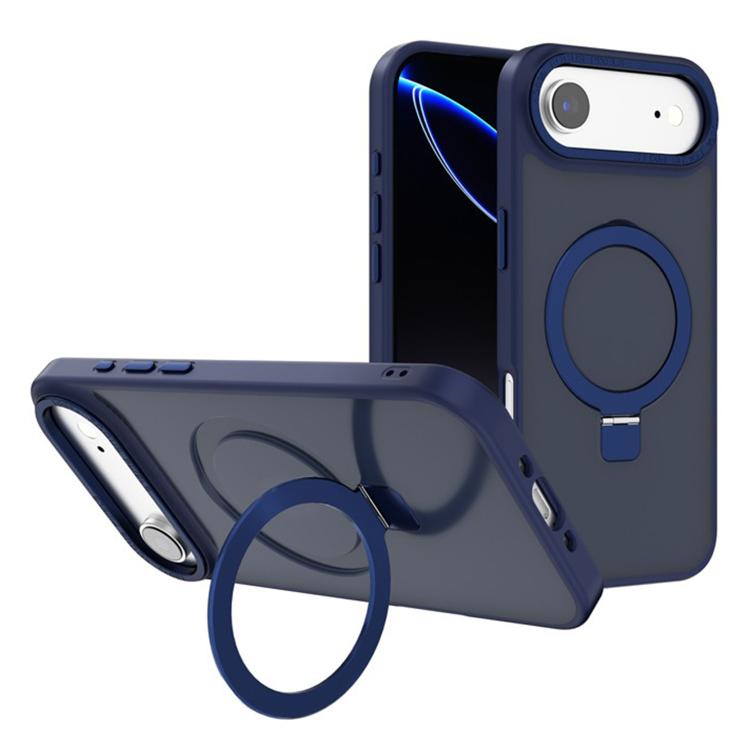 For iPhone Air Kalebol Metal Lens Frame MagSafe Holder Frosted PC Phone Case