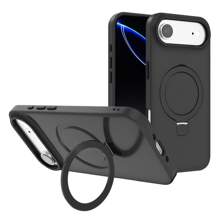 For iPhone Air Kalebol Metal Lens Frame MagSafe Holder Frosted PC Phone Case
