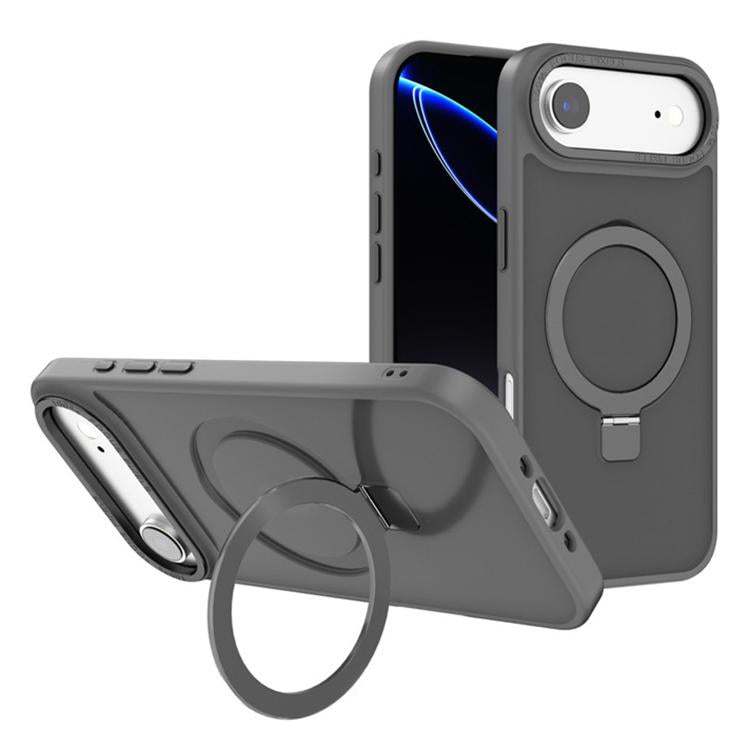For iPhone Air Kalebol Metal Lens Frame MagSafe Holder Frosted PC Phone Case