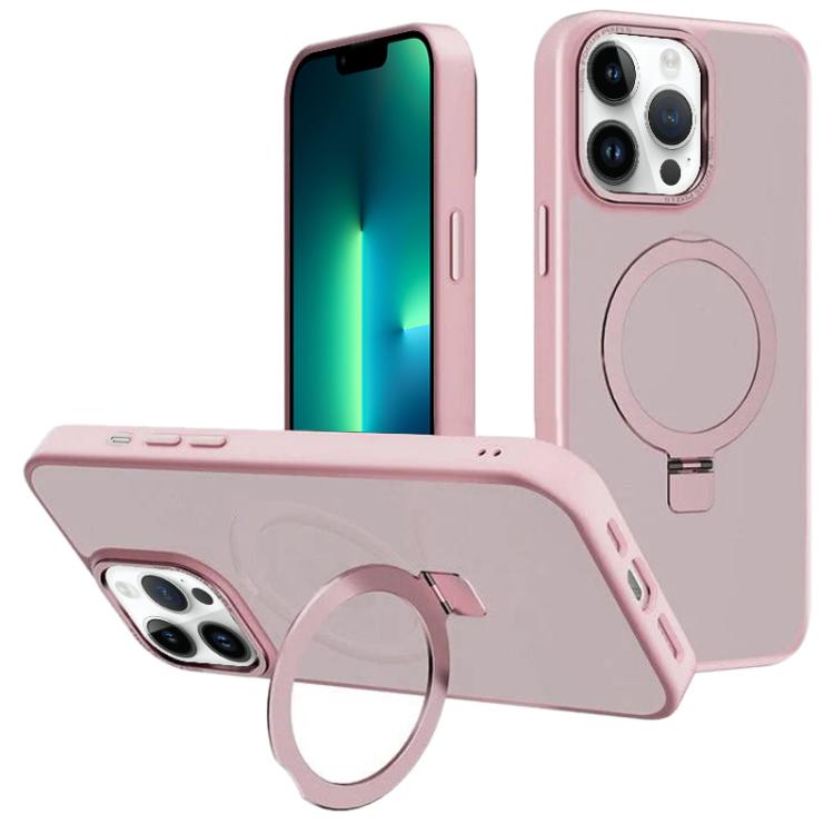 For iPhone 13 Pro Max Kalebol Metal Lens Frame MagSafe Holder Frosted PC Phone Case