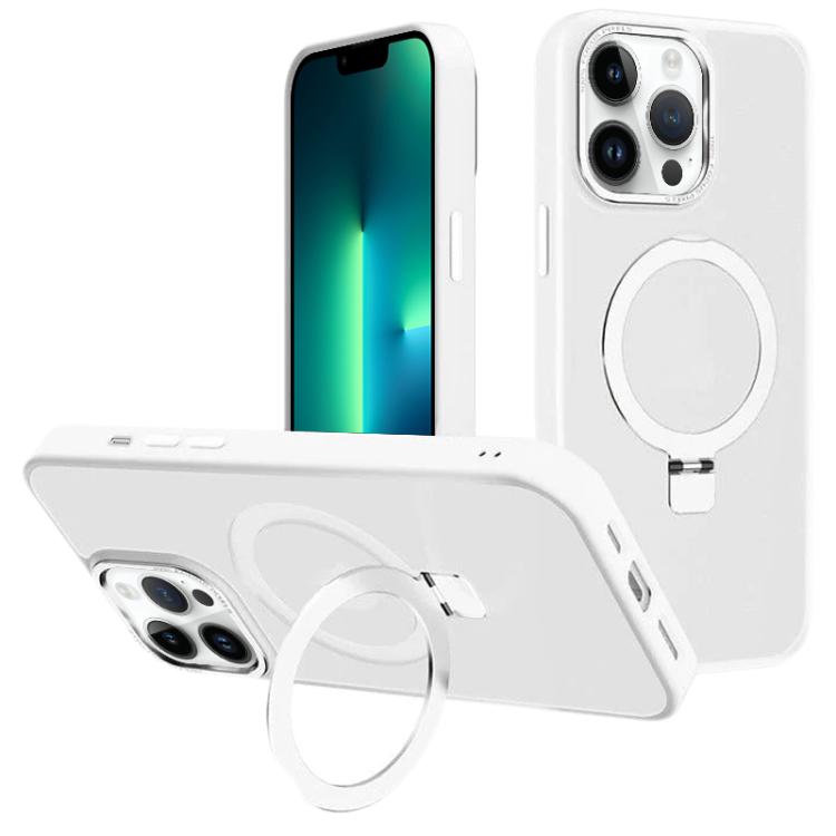 For iPhone 13 Pro Max Kalebol Metal Lens Frame MagSafe Holder Frosted PC Phone Case