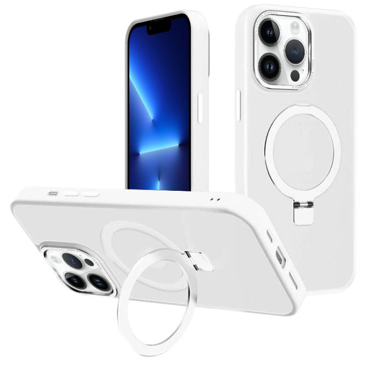 For iPhone 13 Pro Kalebol Metal Lens Frame MagSafe Holder Frosted PC Phone Case
