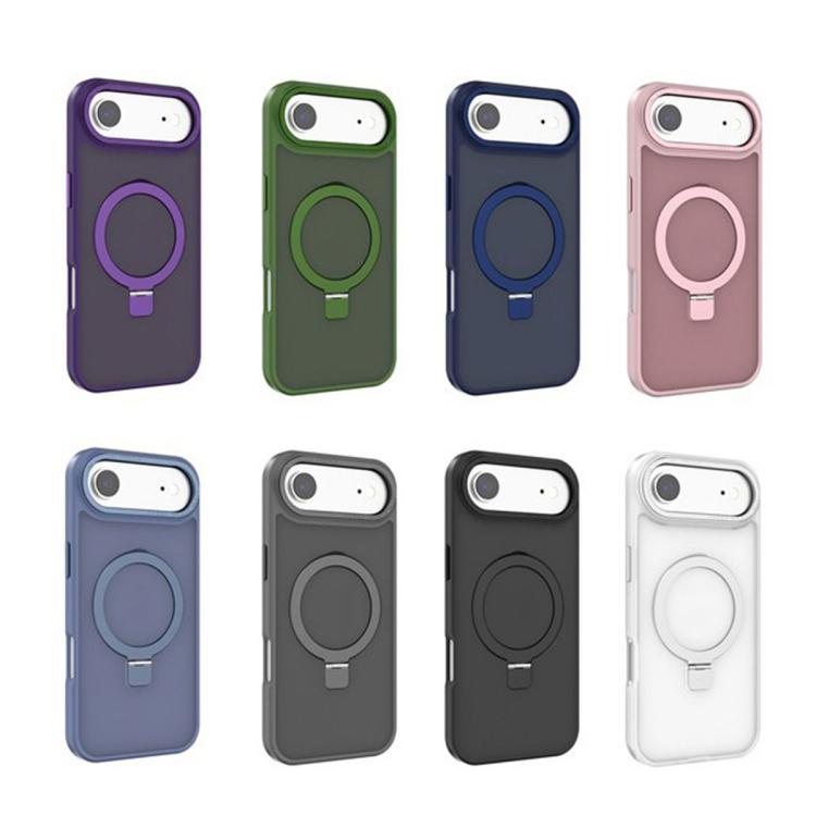 For iPhone Air Kalebol Metal Lens Frame MagSafe Holder Frosted PC Phone Case