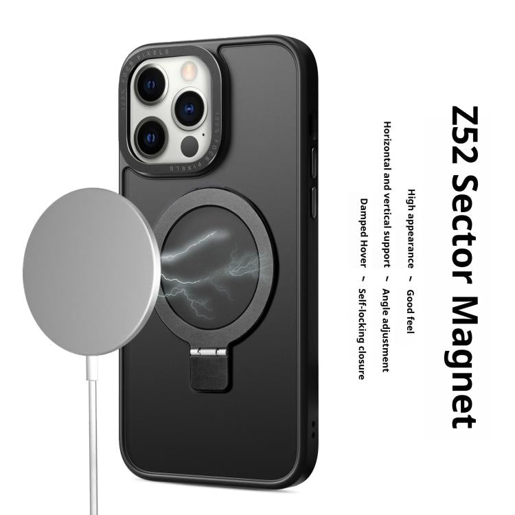 For iPhone 16 Pro Max Kalebol Metal Lens Frame MagSafe Holder Frosted PC Phone Case