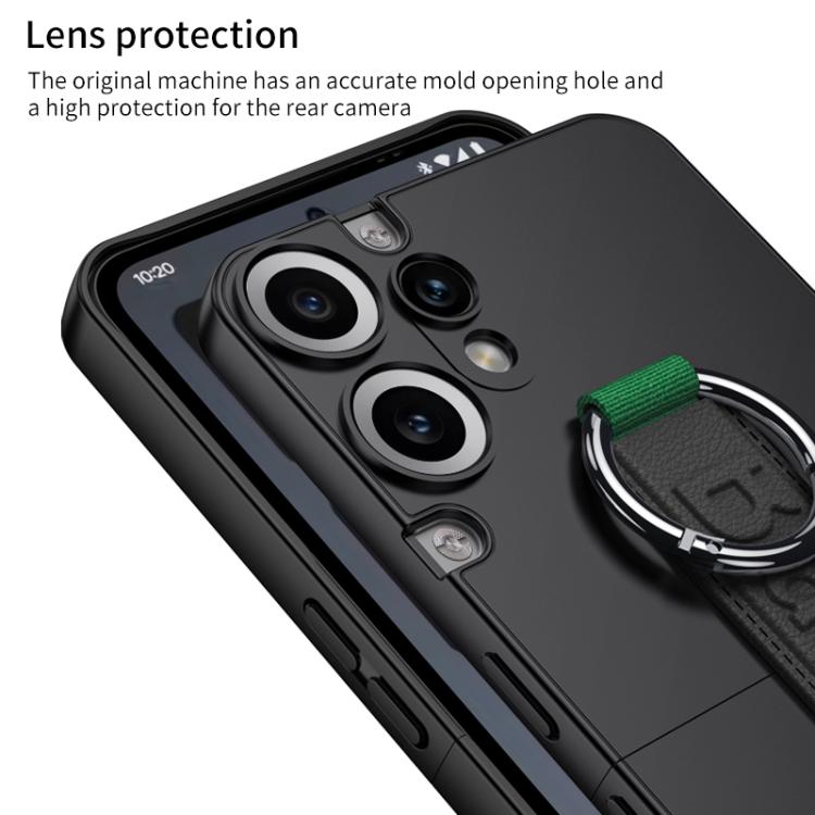 For Nothing CMF Phone 2 Pro GKK Mortise-Tenon Connection Contrast Color Phone Case with Ring Wrist Strap