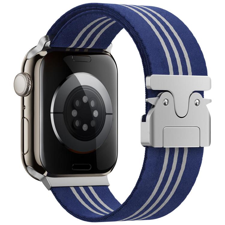 For Apple Watch 42 / 44 / 45 / 46 / 49mm xDfind Parachute Buckle 3-Stripe Braided Nylon Watch Band