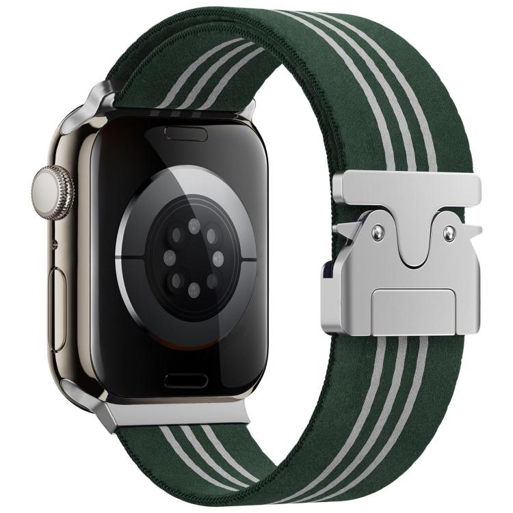 For Apple Watch 42 / 44 / 45 / 46 / 49mm xDfind Parachute Buckle 3-Stripe Braided Nylon Watch Band