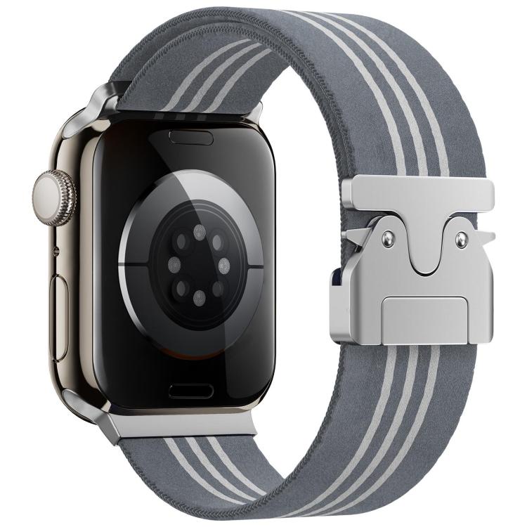 For Apple Watch 42 / 44 / 45 / 46 / 49mm xDfind Parachute Buckle 3-Stripe Braided Nylon Watch Band