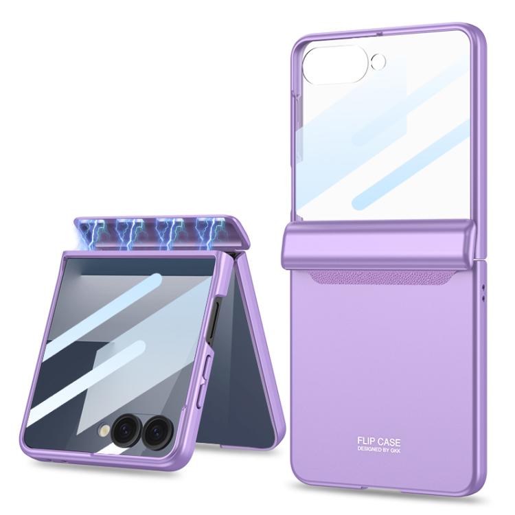 For Samsung Galaxy Z Flip7 5G GKK Integrated HD Film Magnetic Full Coverage Flip Phone Case