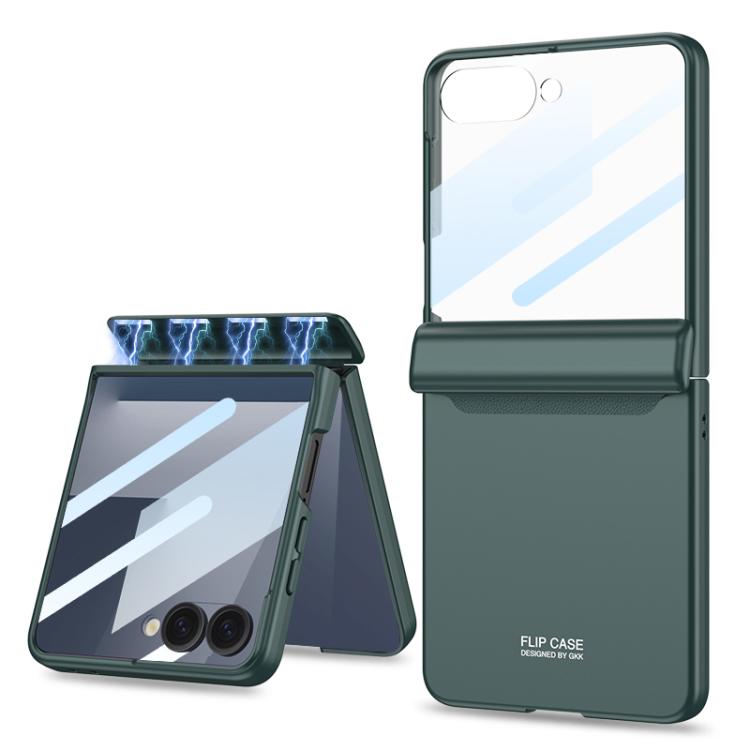 For Samsung Galaxy Z Flip7 5G GKK Integrated HD Film Magnetic Full Coverage Flip Phone Case