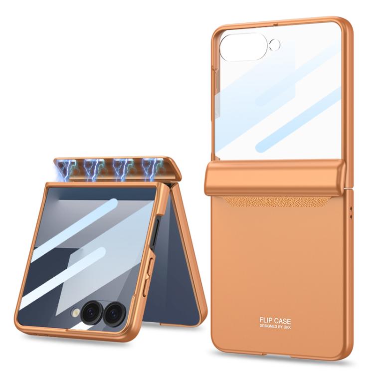 For Samsung Galaxy Z Flip7 5G GKK Integrated HD Film Magnetic Full Coverage Flip Phone Case
