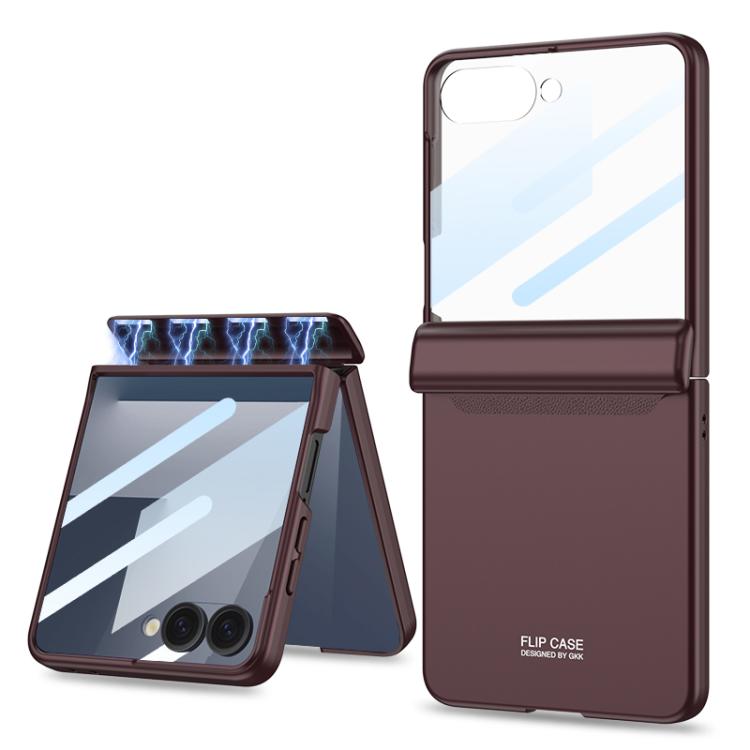 For Samsung Galaxy Z Flip7 5G GKK Integrated HD Film Magnetic Full Coverage Flip Phone Case