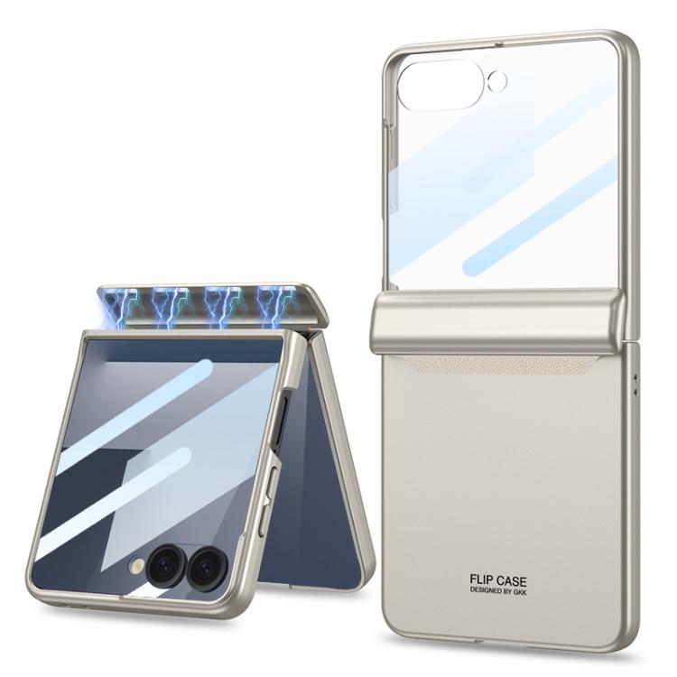 For Samsung Galaxy Z Flip7 5G GKK Integrated HD Film Magnetic Full Coverage Flip Phone Case