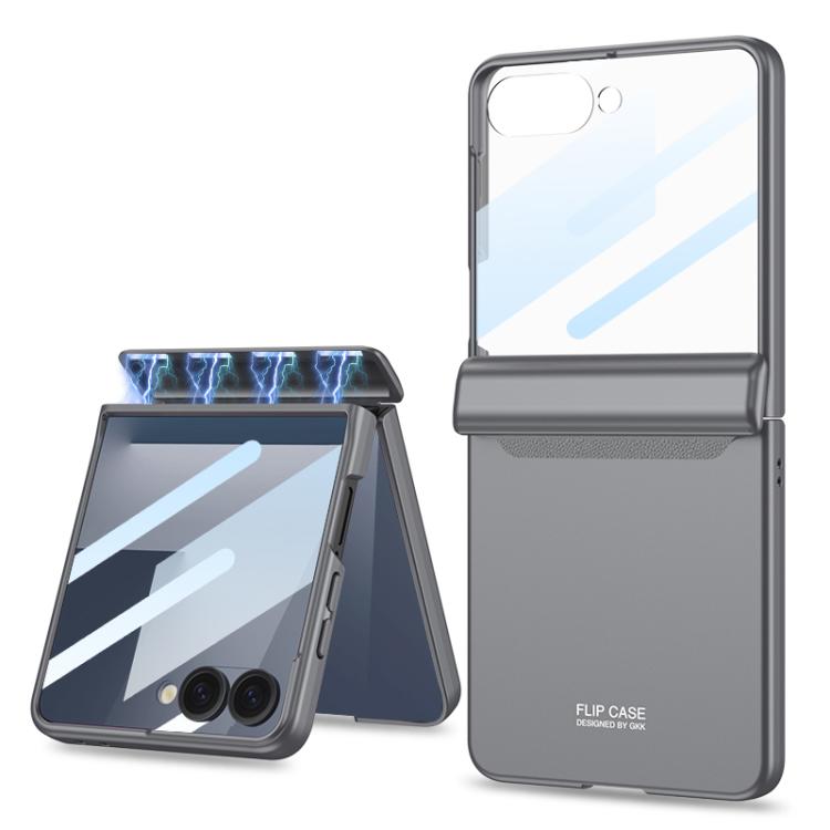 For Samsung Galaxy Z Flip7 5G GKK Integrated HD Film Magnetic Full Coverage Flip Phone Case