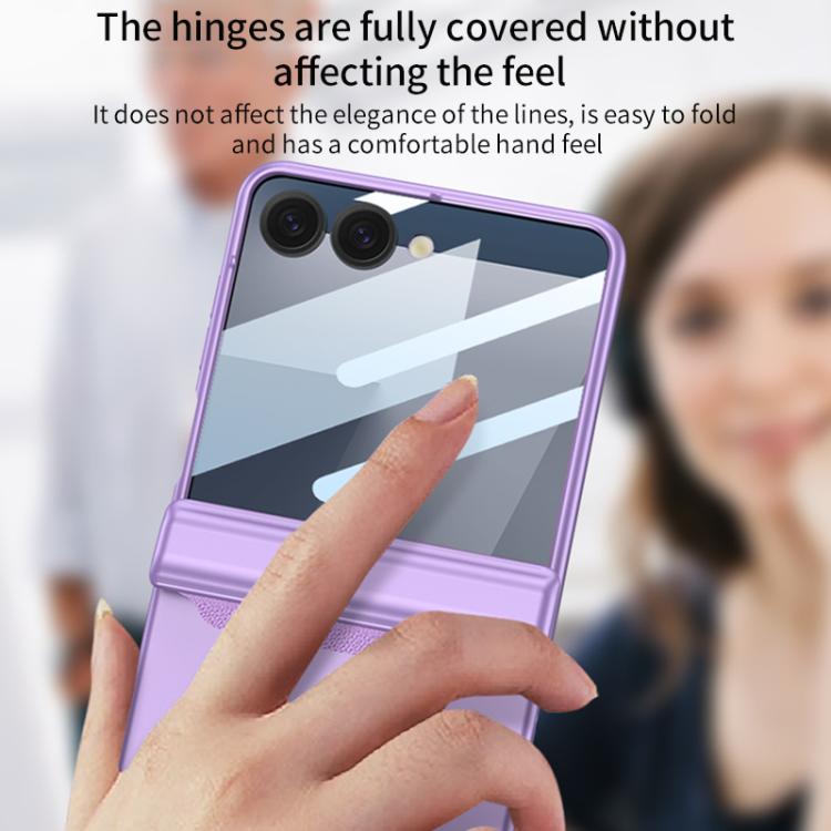 For Samsung Galaxy Z Flip7 5G GKK Integrated HD Film Magnetic Full Coverage Flip Phone Case