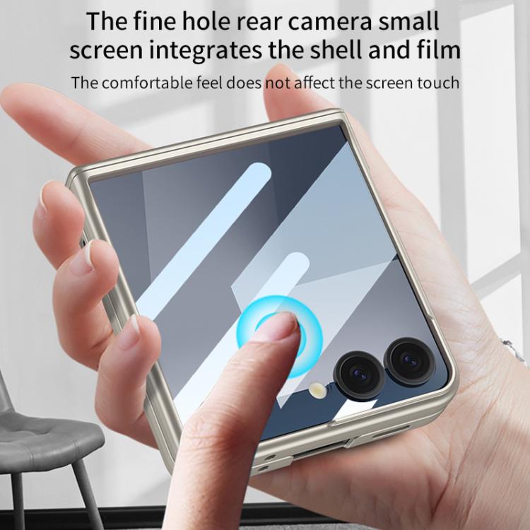 For Samsung Galaxy Z Flip7 5G GKK Integrated HD Film Magnetic Full Coverage Flip Phone Case