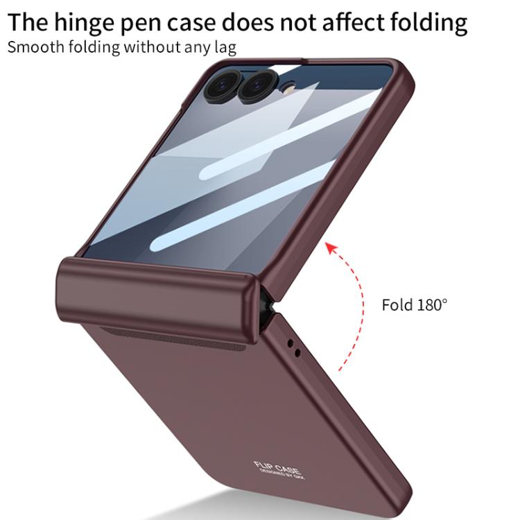 For Samsung Galaxy Z Flip7 5G GKK Integrated HD Film Magnetic Full Coverage Flip Phone Case