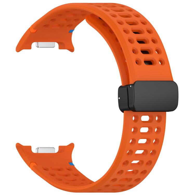 For Samsung Galaxy Watch8 / Watch8 Classic xDfind Magnetic Black Buckle Silicone Watch Band