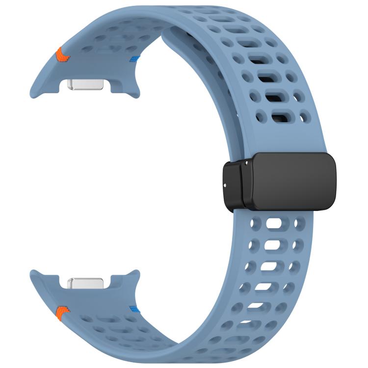 For Samsung Galaxy Watch8 / Watch8 Classic xDfind Magnetic Black Buckle Silicone Watch Band