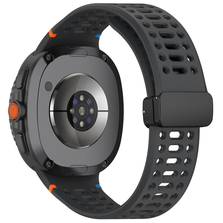 For Samsung Galaxy Watch8 / Watch8 Classic xDfind Magnetic Black Buckle Silicone Watch Band