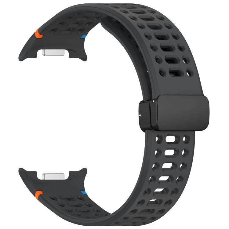 For Samsung Galaxy Watch8 / Watch8 Classic xDfind Magnetic Black Buckle Silicone Watch Band