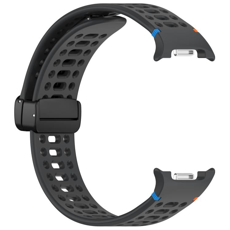 For Samsung Galaxy Watch8 / Watch8 Classic xDfind Magnetic Black Buckle Silicone Watch Band