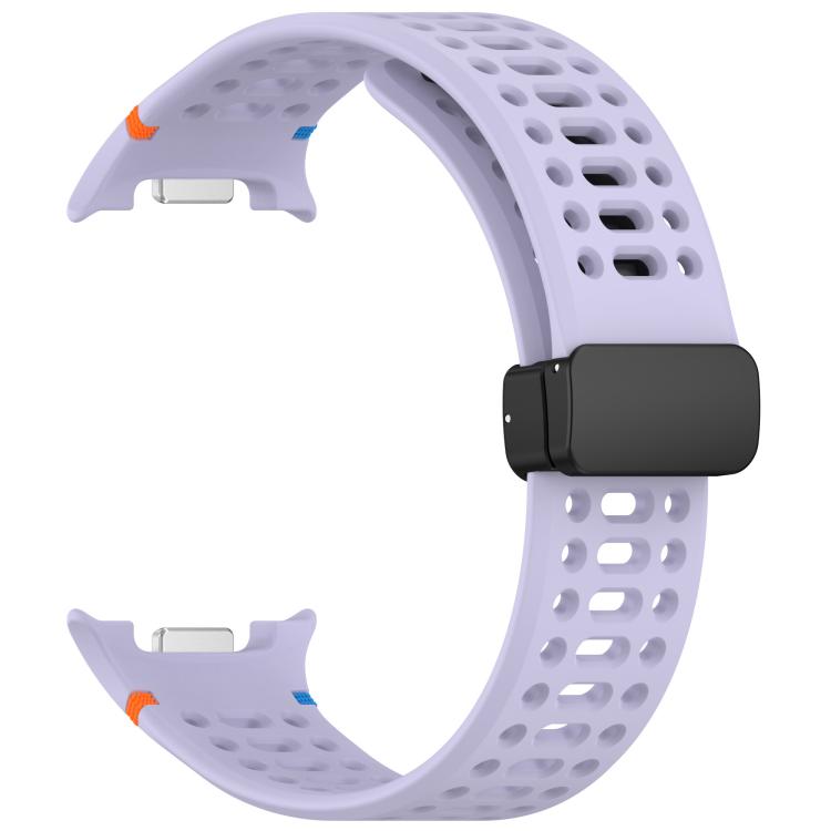For Samsung Galaxy Watch8 / Watch8 Classic xDfind Magnetic Black Buckle Silicone Watch Band