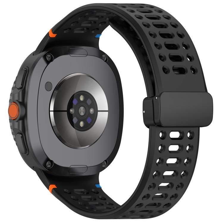 For Samsung Galaxy Watch8 / Watch8 Classic xDfind Magnetic Black Buckle Silicone Watch Band