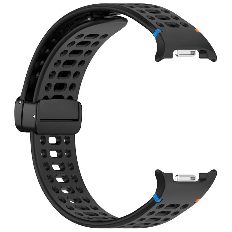 For Samsung Galaxy Watch8 / Watch8 Classic xDfind Magnetic Black Buckle Silicone Watch Band