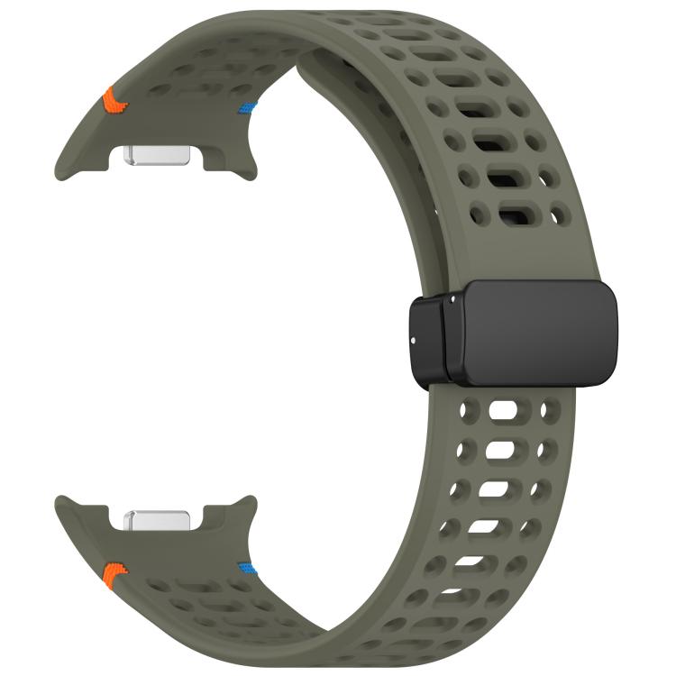 For Samsung Galaxy Watch8 / Watch8 Classic xDfind Magnetic Black Buckle Silicone Watch Band