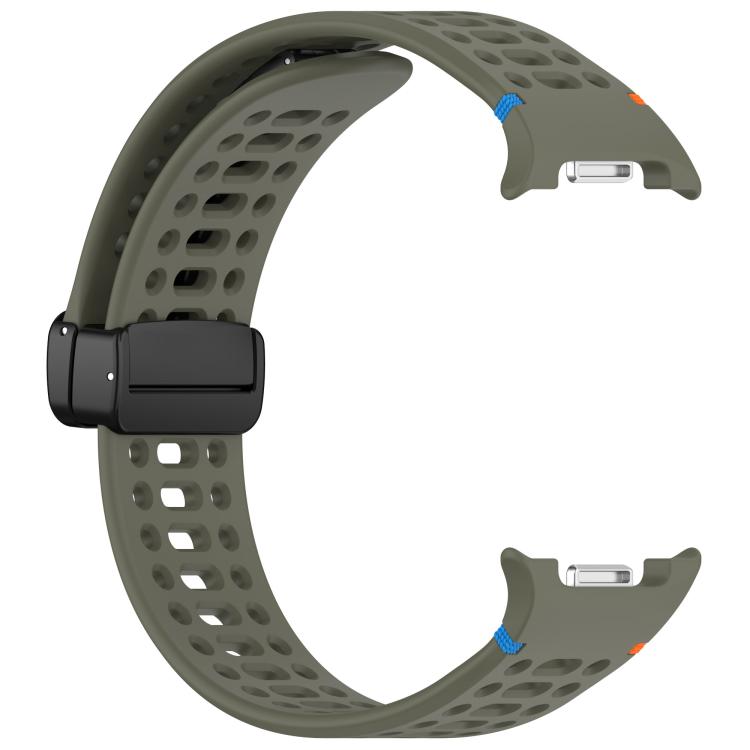 For Samsung Galaxy Watch8 / Watch8 Classic xDfind Magnetic Black Buckle Silicone Watch Band
