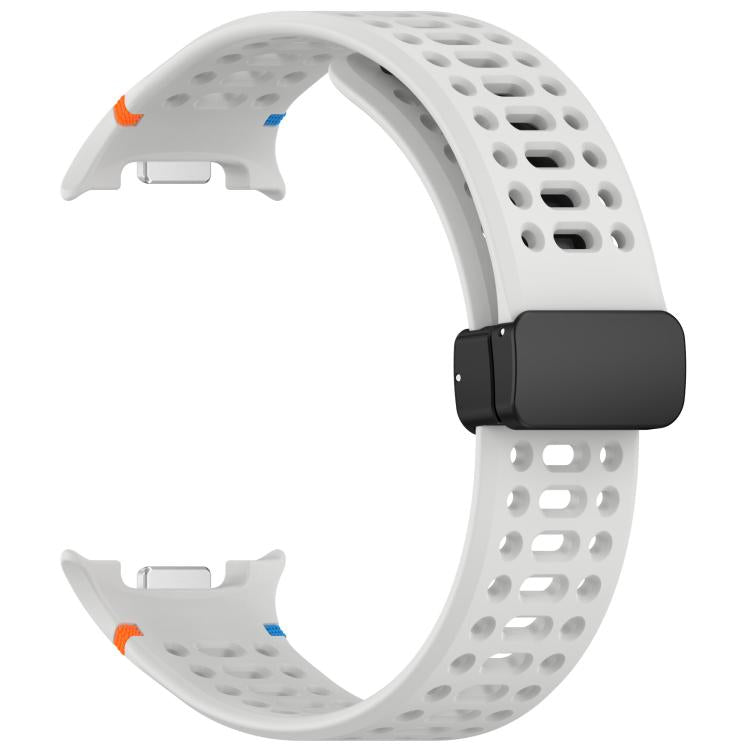 For Samsung Galaxy Watch8 / Watch8 Classic xDfind Magnetic Black Buckle Silicone Watch Band