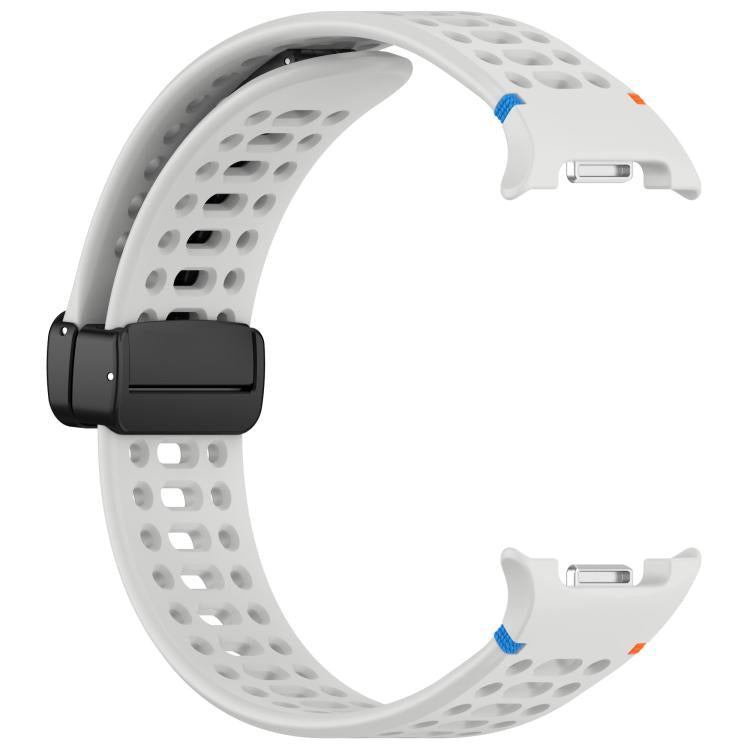For Samsung Galaxy Watch8 / Watch8 Classic xDfind Magnetic Black Buckle Silicone Watch Band