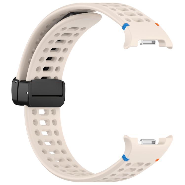 For Samsung Galaxy Watch8 / Watch8 Classic xDfind Magnetic Black Buckle Silicone Watch Band