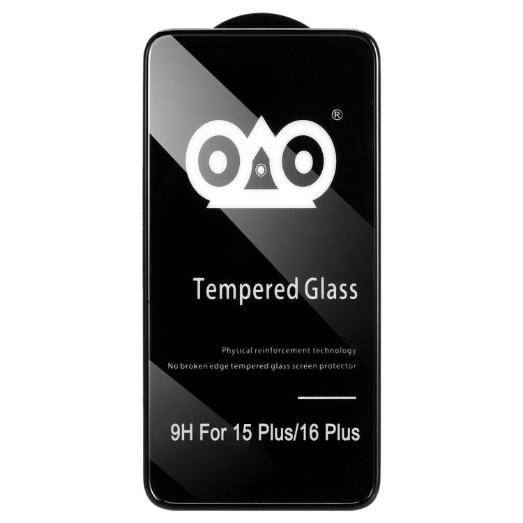 For iPhone 16 Plus / 15 Plus 25pcs Shockproof Anti-breaking Edge Airbag Tempered Glass Film