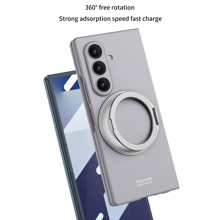 For Samsung Galaxy Z Fold7 5G GKK Integrated Ultra-thin Full Cover Magnetic Phone Case with Rotating Bracket