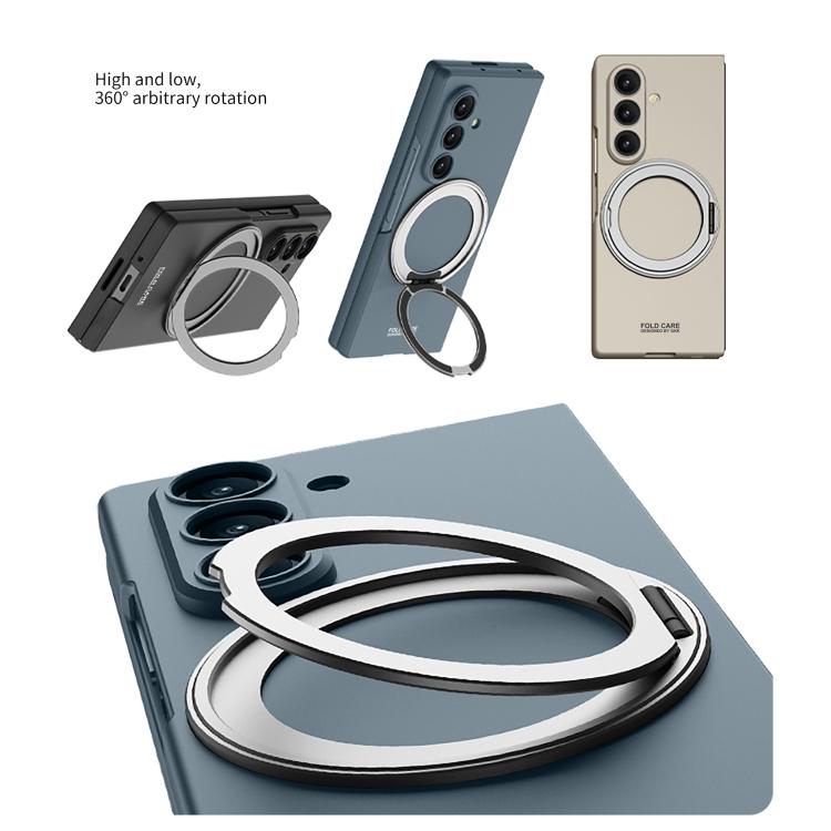 For Samsung Galaxy Z Fold7 5G GKK Integrated Ultra-thin Full Cover Magnetic Phone Case with Rotating Bracket